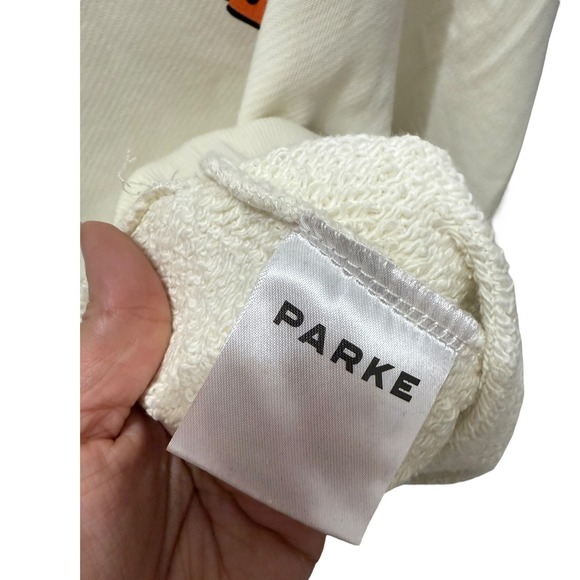 PARKE Mockneck Sweatshirt Briland Bahamas Fish Cream Womens Size S/M NWOT - Picture 7 of 7